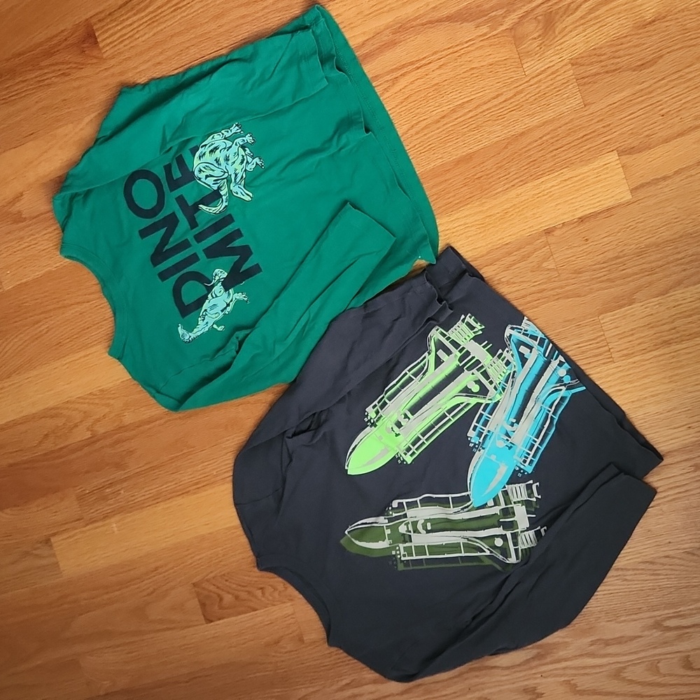 Bundle J Crew factory crewcuts graphic lomg sleeve tshirts boys S (6-7)